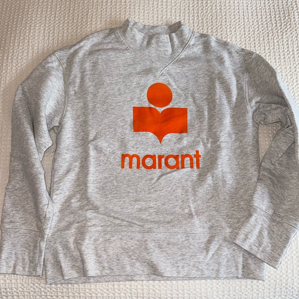 Isabel Marant Étoile Moby Sweatshirt Orange/Gray Size 38